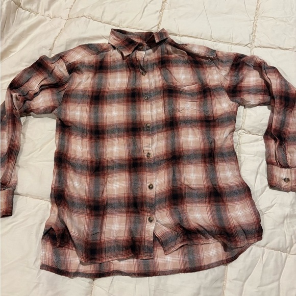 Japna Tops - Woman’s XS Japna Red and Black Casual Button Down Shirt